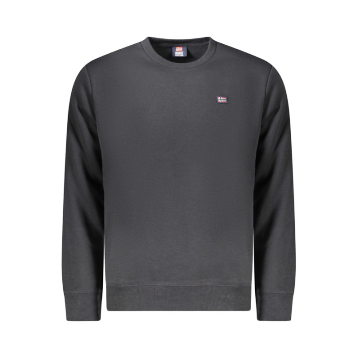 Sweat-shirt zippé noir pour homme Norvège 1963