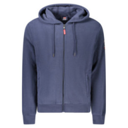 Sweat-shirt zippé bleu pour homme Norvège 1963