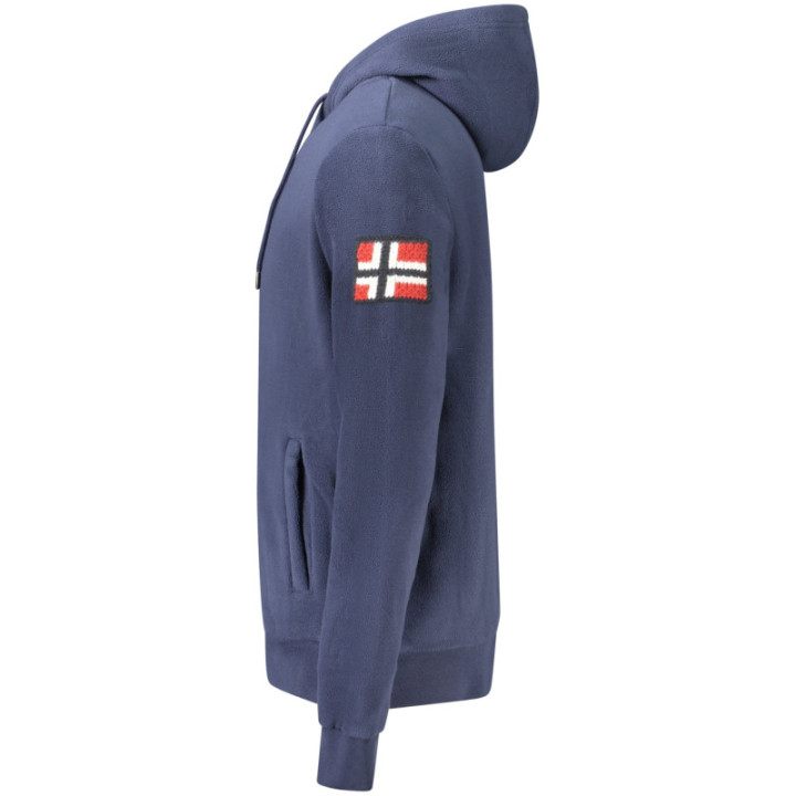 Sweat-shirt zippé bleu pour homme Norvège 1963