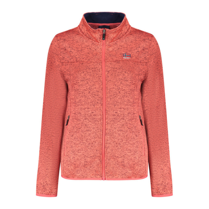 Sweat-shirt zippé rose pour femme, Norvège 1963