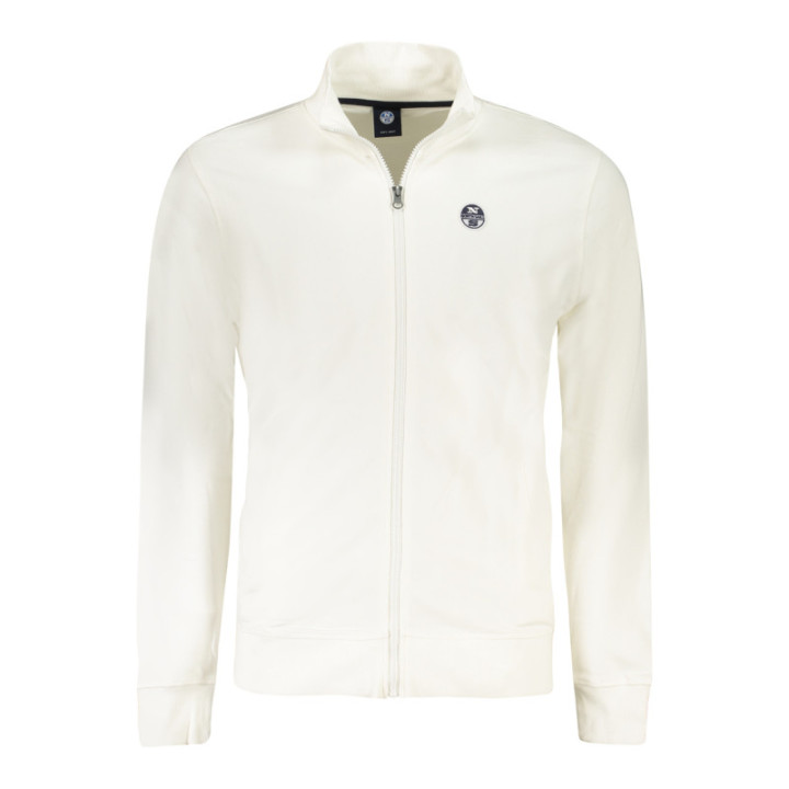Sweat-shirt zippé blanc pour homme North Sails