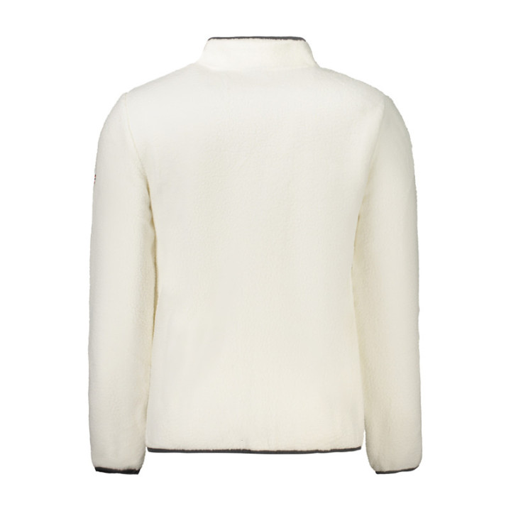 Sweat-shirt zippé blanc pour homme Norvège 1963