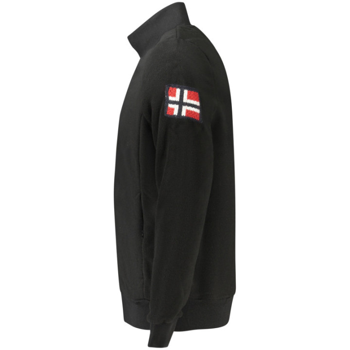 Sweat-shirt zippé noir pour homme Norvège 1963