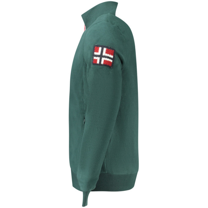 Sweat-shirt zippé vert pour homme Norvège 1963