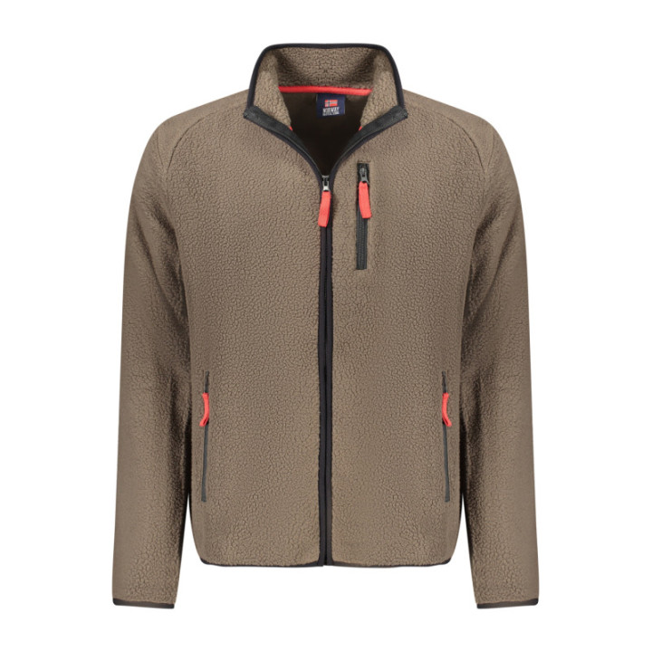 Sweat-shirt zippé marron pour homme Norvège 1963