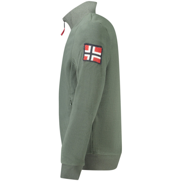 Sweat-shirt zippé vert pour homme Norvège 1963