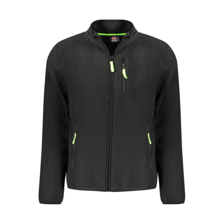 Sweat-shirt zippé noir pour homme Norvège 1963