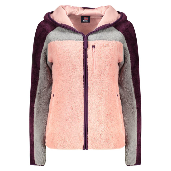 SWEAT-SHIRT FEMME ROSE À FERMETURE ÉCLAIR NORVÈGE 1963