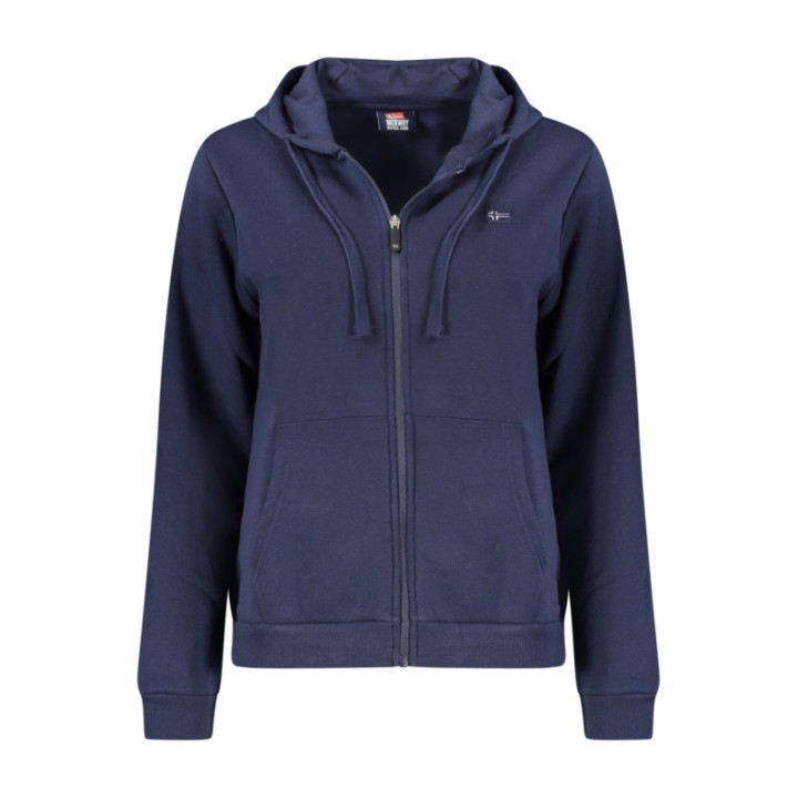 SWEAT-SHIRT FEMME BLEU À FERMETURE ÉCLAIR NORVÈGE 1963