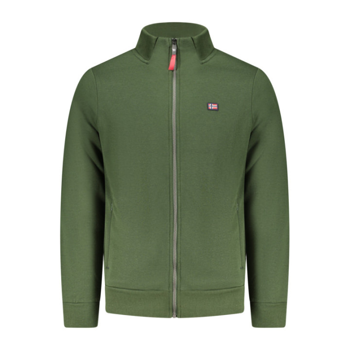 Sweat-shirt zippé vert pour homme Norvège 1963