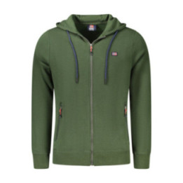 Sweat-shirt zippé vert pour homme Norvège 1963
