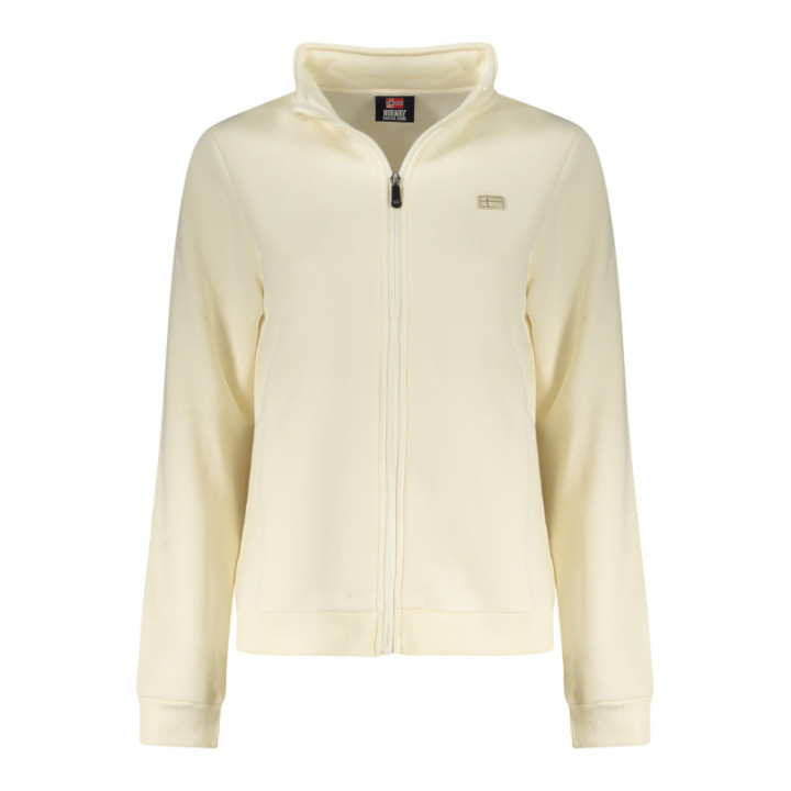 SWEAT-SHIRT BLANC À FERMETURE ÉCLAIR POUR FEMMES NORVÈGE 1963