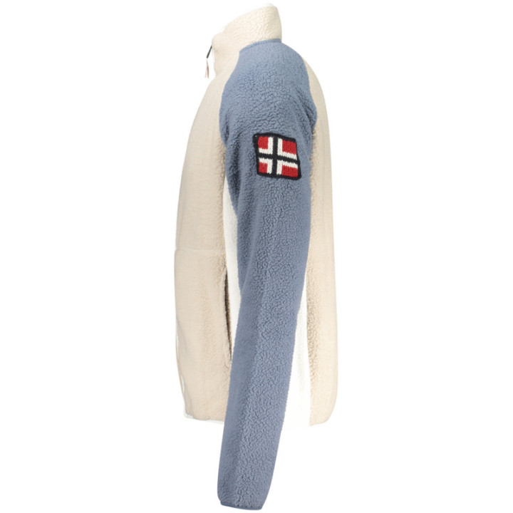 Sweat-shirt zippé beige pour homme Norvège 1963