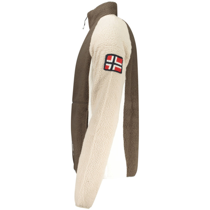 Sweat-shirt zippé marron pour homme Norvège 1963