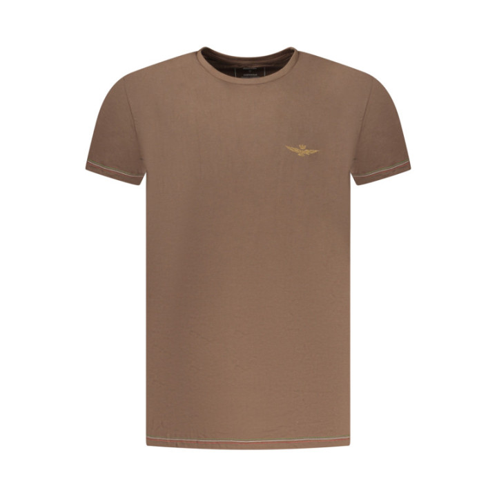 T-shirt marron pour homme AERONAUTICA MILITARE