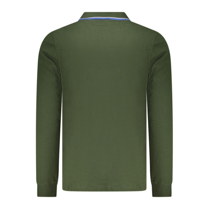 Polo à manches longues pour homme, Norvège 1963, vert