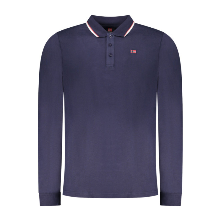 Polo homme à manches longues, Norvège 1963, bleu