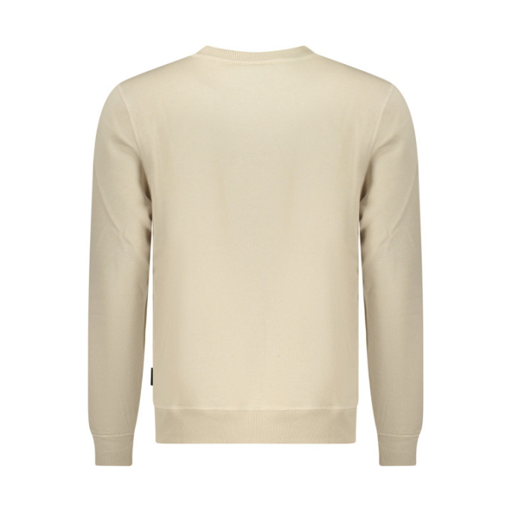 SWEAT-SHIRT BEIGE À FERMETURE ÉCLAIR POUR HOMME US GRAND