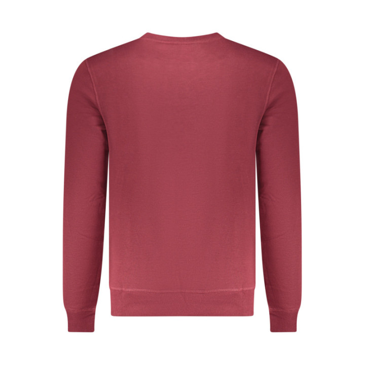 SWEAT-SHIRT ROUGE À FERMETURE ÉCLAIR POUR HOMME US GRAND