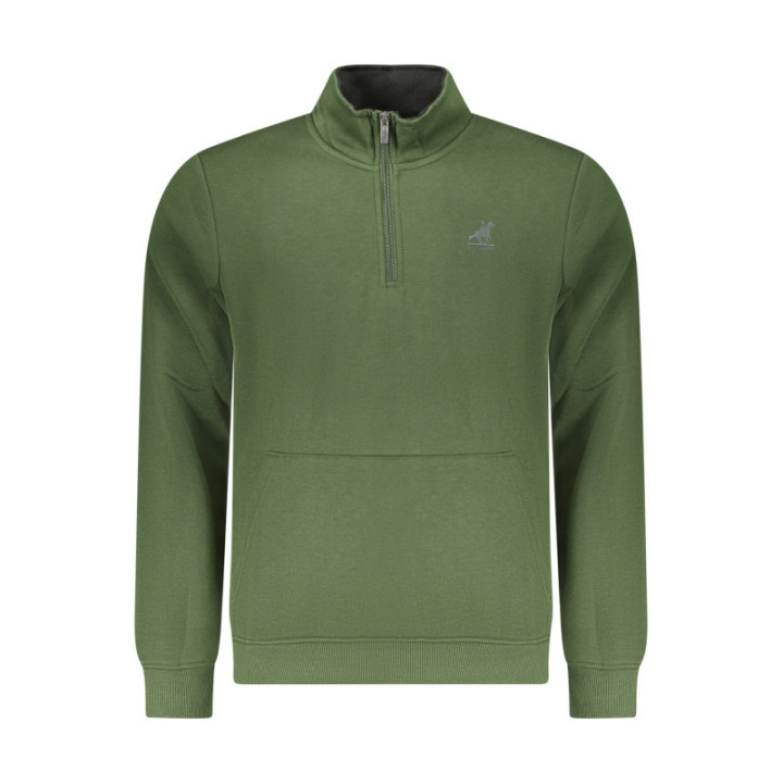 SWEAT-SHIRT VERT À FERMETURE ÉCLAIR POUR HOMME US GRAND