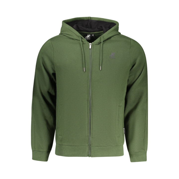 SWEAT-SHIRT VERT À FERMETURE ÉCLAIR POUR HOMME US GRAND