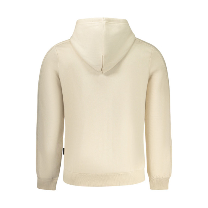 SWEAT-SHIRT BEIGE À FERMETURE ÉCLAIR POUR HOMME US GRAND