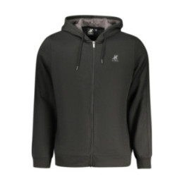 SWEAT-SHIRT NOIR À FERMETURE ÉCLAIR POUR HOMME US GRAND