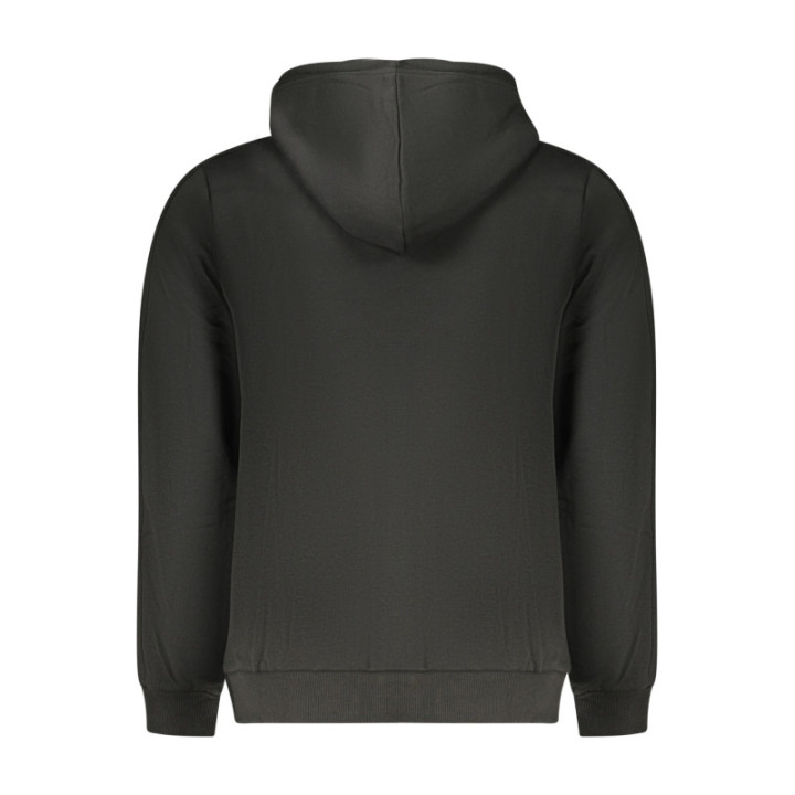 SWEAT-SHIRT NOIR À FERMETURE ÉCLAIR POUR HOMME US GRAND