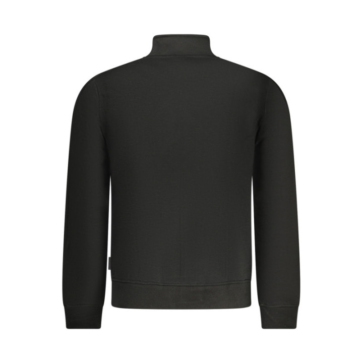SWEAT-SHIRT NOIR À FERMETURE ÉCLAIR POUR HOMME US GRAND