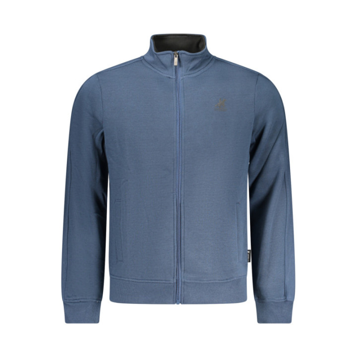 SWEAT-SHIRT BLEU À FERMETURE ÉCLAIR POUR HOMME US GRAND
