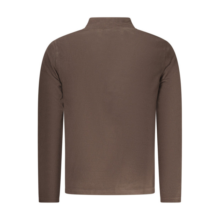 SWEAT-SHIRT FERMETURE ÉCLAIR MARRON POUR HOMME US GRAND