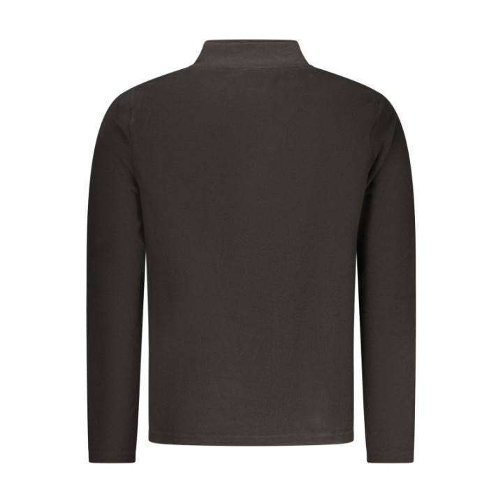 SWEAT-SHIRT NOIR À FERMETURE ÉCLAIR POUR HOMME US GRAND