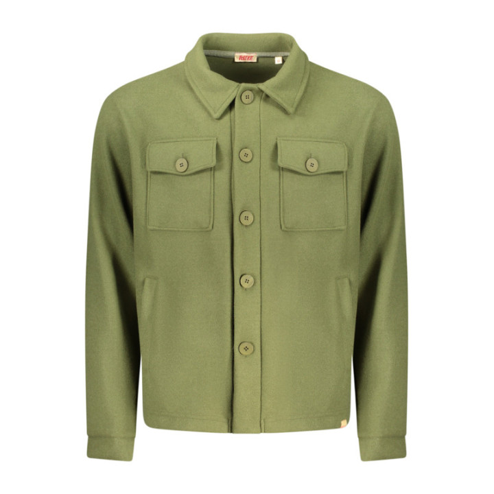 CHEMISE À MANCHES LONGUES VERTE POUR HOMME AVEC MOTIF DE FUSIL