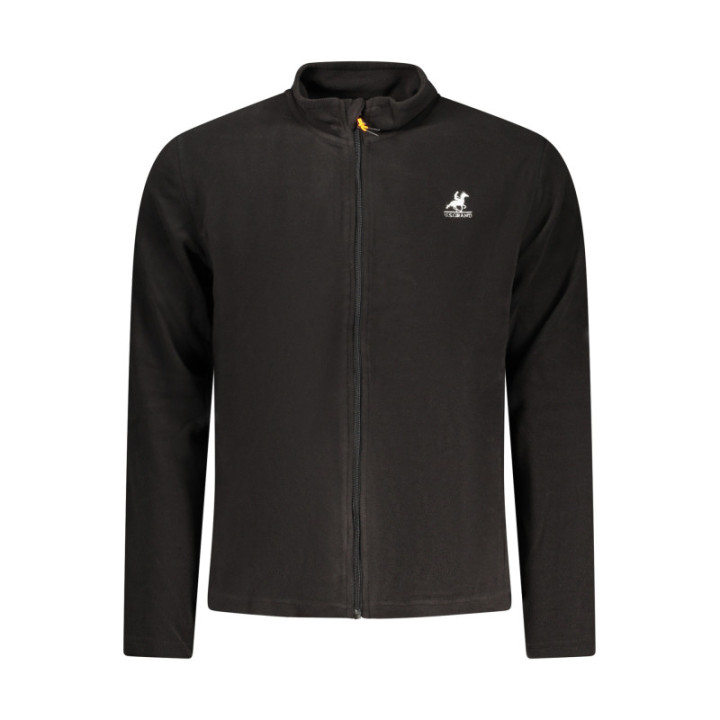 SWEAT-SHIRT NOIR À FERMETURE ÉCLAIR POUR HOMME US GRAND