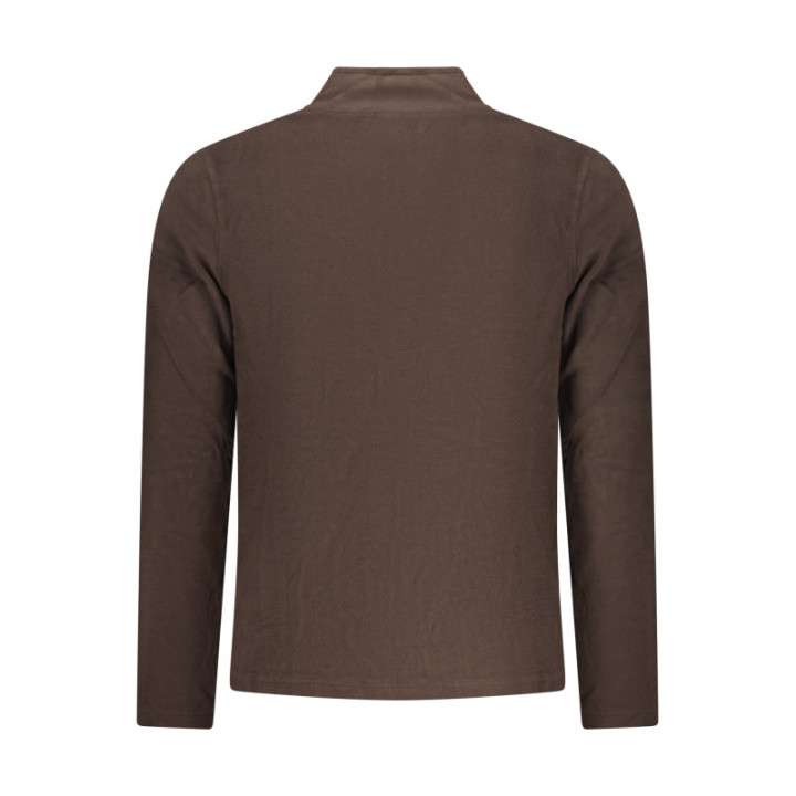 SWEAT-SHIRT FERMETURE ÉCLAIR MARRON POUR HOMME US GRAND