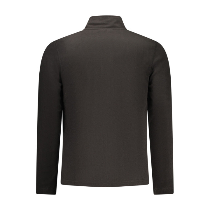 SWEAT-SHIRT NOIR À FERMETURE ÉCLAIR POUR HOMME US GRAND
