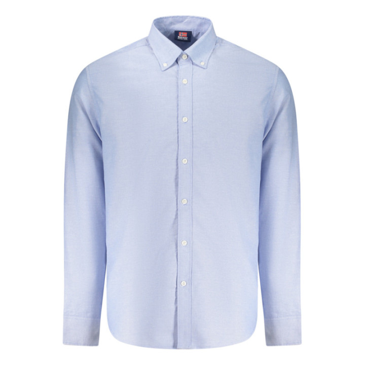 Chemise à manches longues pour homme, Norvège 1963, bleue