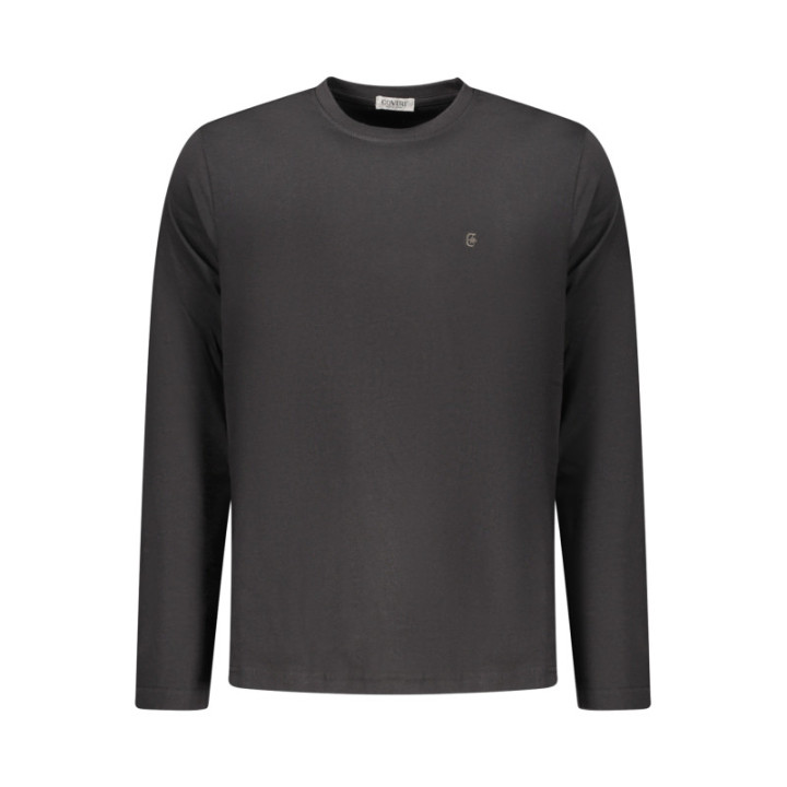 T-shirt à manches longues noir pour homme Coveri Moving