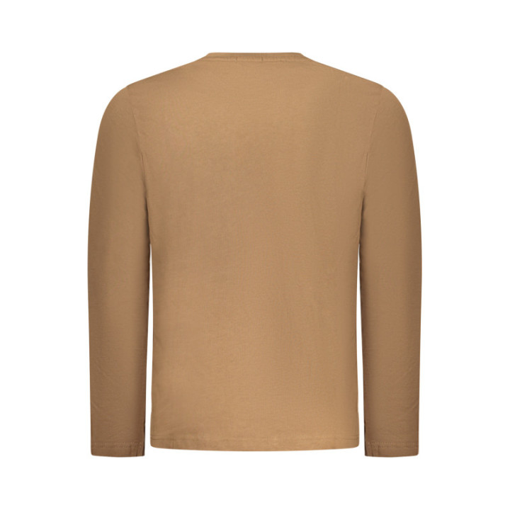 T-shirt à manches longues pour homme Coveri Moving, marron