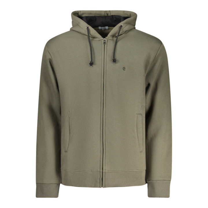 SWEAT-SHIRT FERMETURE ÉCLAIR COVERI MOVING POUR HOMME, VERT