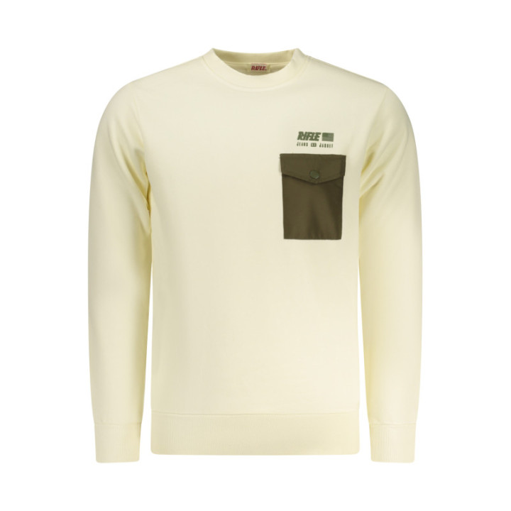SWEAT-SHIRT BLANC À FERMETURE ÉCLAIR RIFLE POUR HOMME