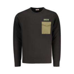SWEAT-SHIRT NOIR À FERMETURE ÉCLAIR POUR HOMME RIFLE