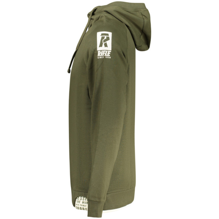 SWEAT-SHIRT FERMETURE ÉCLAIR VERT POUR HOMME RIFLE