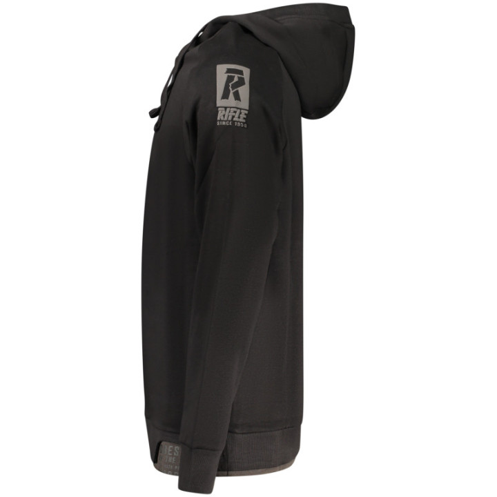 SWEAT-SHIRT NOIR À FERMETURE ÉCLAIR POUR HOMME RIFLE