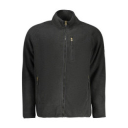 SWEAT-SHIRT NOIR À FERMETURE ÉCLAIR POUR HOMME US GRAND
