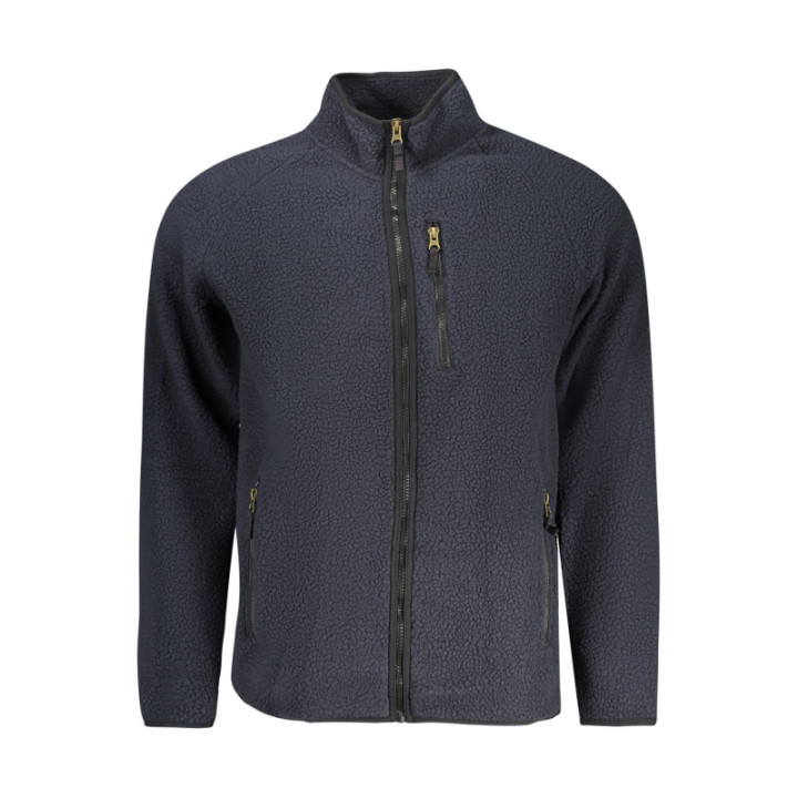 SWEAT-SHIRT BLEU À FERMETURE ÉCLAIR POUR HOMME US GRAND