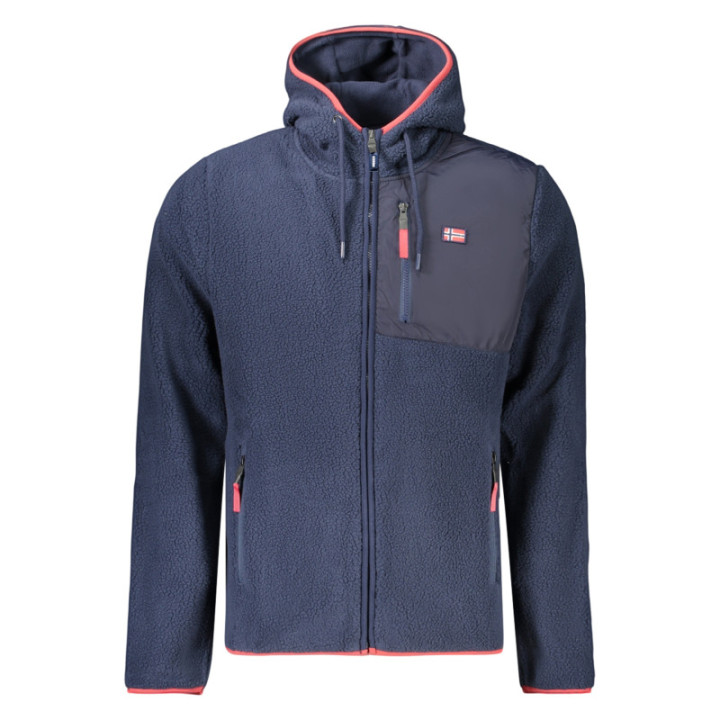 SWEAT-SHIRT BLEU À FERMETURE ÉCLAIR POUR HOMME NORVÈGE 1963