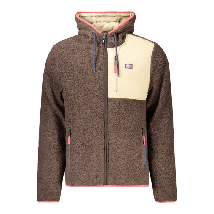 SWEAT-SHIRT MARRON À FERMETURE ÉCLAIR POUR HOMME NORVÈGE 1963