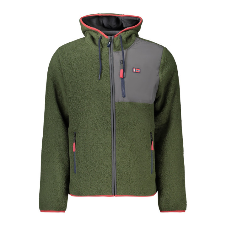 SWEAT-SHIRT VERT À FERMETURE ÉCLAIR POUR HOMME NORVÈGE 1963