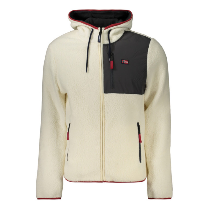 SWEAT-SHIRT BLANC À FERMETURE ÉCLAIR POUR HOMME NORVÈGE 1963